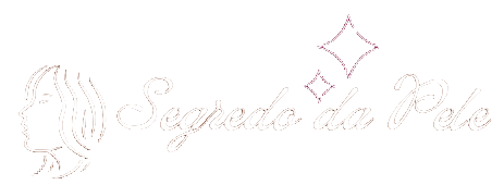 Logo branca com fundo transparente, do site segredo da pele